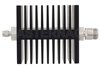 10 dB Fixed Attenuator, SMA Male To N Female Directional Black Anodized Aluminum Heatsink Body Rated To 50 Watts Up To 18 GHz