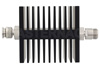 40 dB Fixed Attenuator, TNC Male To N Female Directional Black Anodized Aluminum Heatsink Body Rated To 50 Watts Up To 18 GHz