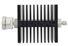 10 dB Fixed Attenuator, 7/16 DIN Female To SMA Male Directional Black Anodized Aluminum Heatsink Body Rated To 50 Watts Up To 7.5 GHz