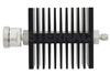 3 dB Fixed Attenuator, 7/16 DIN Female To SMA Male Directional Black Anodized Aluminum Heatsink Body Rated To 50 Watts Up To 7.5 GHz