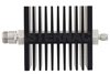 30 dB Fixed Attenuator, N Female To SMA Male Directional Black Anodized Aluminum Heatsink Body Rated To 50 Watts Up To 18 GHz