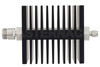 40 dB Fixed Attenuator, N Female To SMA Male Directional Black Anodized Aluminum Heatsink Body Rated To 50 Watts Up To 18 GHz