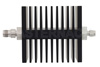 30 dB Fixed Attenuator, TNC Female To SMA Male Directional Black Anodized Aluminum Heatsink Body Rated To 50 Watts Up To 18 GHz