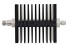6 dB Fixed Attenuator, TNC Female To SMA Male Directional Black Anodized Aluminum Heatsink Body Rated To 50 Watts Up To 18 GHz