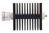 10 dB Fixed Attenuator, 7/16 DIN Female To SMA Female Directional Black Anodized Aluminum Heatsink Body Rated To 50 Watts Up To 18 GHz