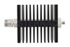 3 dB Fixed Attenuator, N Female To SMA Female Directional Black Anodized Aluminum Heatsink Body Rated To 50 Watts Up To 18 GHz