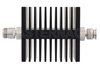 30 dB Fixed Attenuator, N Female To TNC Male Directional Black Anodized Aluminum Heatsink Body Rated To 50 Watts Up To 18 GHz