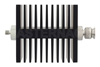 3 dB Fixed Attenuator, SMA Female To TNC Male Directional Black Anodized Aluminum Heatsink Body Rated To 50 Watts Up To 18 GHz