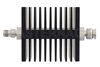 3 dB Fixed Attenuator, TNC Female To TNC Male Directional Black Anodized Aluminum Heatsink Body Rated To 50 Watts Up To 18 GHz