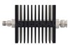 50 dB Fixed Attenuator, TNC Female To TNC Male Directional Black Anodized Aluminum Heatsink Body Rated To 50 Watts Up To 18 GHz