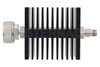 20 dB Fixed Attenuator, 7/16 DIN Male To TNC Female Directional Black Anodized Aluminum Heatsink Body Rated To 50 Watts Up To 7.5 GHz