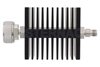 6 dB Fixed Attenuator, 7/16 DIN Male To TNC Female Directional Black Anodized Aluminum Heatsink Body Rated To 50 Watts Up To 7.5 GHz
