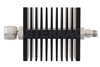 10 dB Fixed Attenuator, N Male To TNC Female Directional Black Anodized Aluminum Heatsink Body Rated To 50 Watts Up To 18 GHz