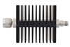 3 dB Fixed Attenuator, N Male To TNC Female Directional Black Anodized Aluminum Heatsink Body Rated To 50 Watts Up To 18 GHz