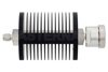 30 dB Fixed Attenuator, SMA Male to 7/16 DIN Female Black Anodized Aluminum Heatsink Body Rated to 25 Watts Up to 7.5 GHz