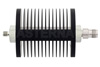 6 dB Fixed Attenuator, SMA Female to TNC Female Black Anodized Aluminum Heatsink Body Rated to 25 Watts Up to 18 GHz
