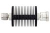 40 dB Fixed Attenuator, N Male to 7/16 DIN Female Black Anodized Aluminum Heatsink Body Rated to 25 Watts Up to 7.5 GHz