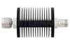 40 dB Fixed Attenuator, N Male to N Female Black Anodized Aluminum Heatsink Body Rated to 25 Watts Up to 18 GHz