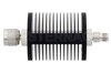 6 dB Fixed Attenuator, N Male to TNC Female Black Anodized Aluminum Heatsink Body Rated to 25 Watts Up to 18 GHz