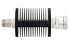 30 dB Fixed Attenuator, N Female to 7/16 DIN Female Black Anodized Aluminum Heatsink Body Rated to 25 Watts Up to 7.5 GHz
