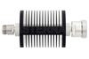 40 dB Fixed Attenuator, N Female to 7/16 DIN Female Black Anodized Aluminum Heatsink Body Rated to 25 Watts Up to 7.5 GHz