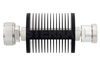 30 dB Fixed Attenuator, 7/16 DIN Male to 7/16 DIN Female Black Anodized Aluminum Heatsink Body Rated to 25 Watts Up to 7.5 GHz