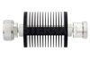 40 dB Fixed Attenuator, 7/16 DIN Male to 7/16 DIN Female Black Anodized Aluminum Heatsink Body Rated to 25 Watts Up to 7.5 GHz