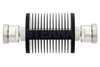 20 dB Fixed Attenuator, 7/16 DIN Female to 7/16 DIN Female Black Anodized Aluminum Heatsink Body Rated to 25 Watts Up to 7.5 GHz