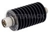 30 dB Fixed Attenuator, N Male to N Female Black Anodized Aluminum Heatsink Body Rated to 50 Watts Up to 3 GHz