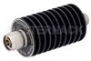 40 dB Fixed Attenuator, N Male to N Female Black Anodized Aluminum Heatsink Body Rated to 50 Watts Up to 3 GHz