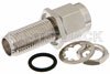 SMA Male to SMA Female Bulkhead Mount Adapter, 18 GHz