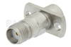 Precision SMA Female to SMP Male Smooth Bore 2 Hole Flange Mount Adapter