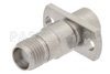 Precision SMA Female to SMP Male Limited Detent 2 Hole Flange Mount Adapter
