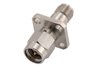 SMA Male to SMA Female 4 Hole Flange Mount Adapter