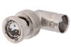 78 Ohm BNC Twinax Plug to 78 Ohm BNC Twinax Jack Right Angle Adapter