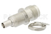 TNC Female to MCX Jack Bulkhead Mount Adapter, 1.163 inch Overall Length