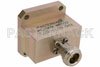 WR-102 Square Cover Flange to End Launch N Female Waveguide to Coax Adapter Operating From 7 GHz to 11 GHz