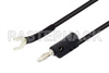 Banana Plug to Spade Lug Cable 18 Inch Length Using Black Wire