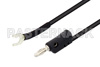 Banana Plug to Spade Lug Cable 6 Inch Length Using Black Wire