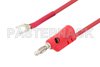 Banana Plug to Spade Lug Cable 6 Inch Length Using Red Wire