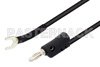Banana Plug to Spade Lug Cable 72 Inch Length Using Black Wire