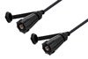 Waterproof IP68 75 Ohm F Male (Plug) to 75 Ohm F Male (Plug) Cable Using 75 Ohm RG6 Coax, Black