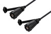 Waterproof IP68 75 Ohm F Male (Plug) to 75 Ohm F Male (Plug) Cable Using 75 Ohm RG6 Coax, Black