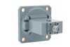 WR-90 UG-135/U Square Cover Flange to End Launch SMA Female Waveguide to Coax Adapter, 8.2 GHz to 12.4 GHz, X Band, Aluminum, Paint