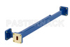 WR-34 Waveguide 20 dB Broadwall Coupler, UG-1530/U Square Cover Flange, E-Plane Coupled Port, 22 GHz to 33 GHz, Copper Alloy