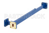 WR-34 Waveguide 30 dB Broadwall Coupler, UG-1530/U Square Cover Flange, E-Plane Coupled Port, 22 GHz to 33 GHz, Copper Alloy