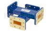 WR-137 Waveguide 50 dB Crossguide Coupler, CPR-137G Flange, 5.85 GHz to 8.2 GHz, Bronze
