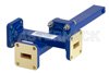 WR-42 Waveguide 30 dB Crossguide Coupler, 3 Port UG-595/U Square Cover Flange, 18 GHz to 26.5 GHz, Bronze
