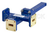 WR-42 Waveguide 40 dB Crossguide Coupler, 3 Port UG-595/U Square Cover Flange, 18 GHz to 26.5 GHz, Bronze