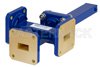 WR-51 Waveguide 50 dB Crossguide Coupler, 3 Port Square Cover Flange, 15 GHz to 22 GHz, Bronze